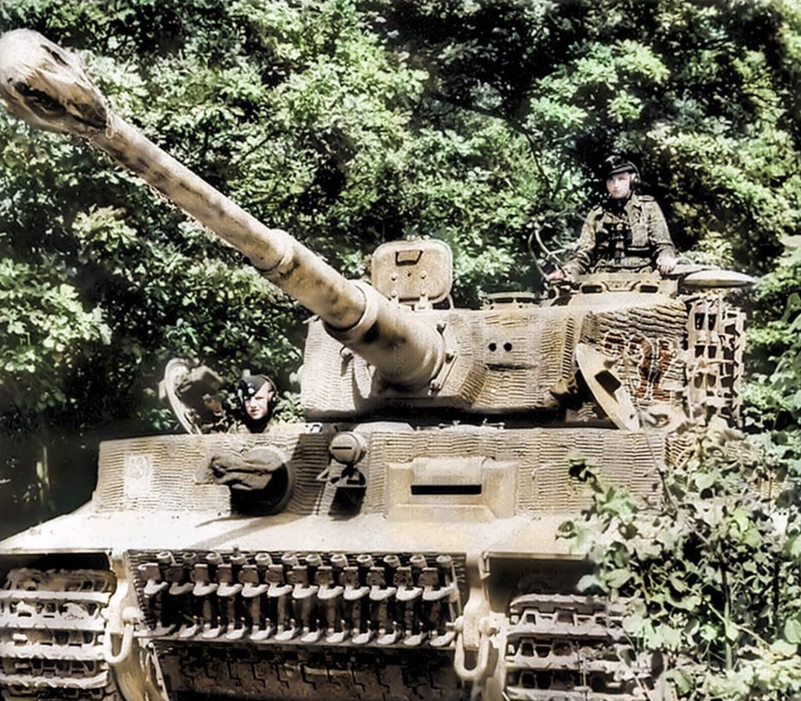 Panzer VI "Tiger I" Turmnummer tank on the advance in France